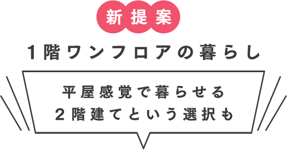 新提案 1階ワンフロアの暮らし