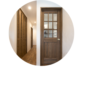 無垢の木の扉